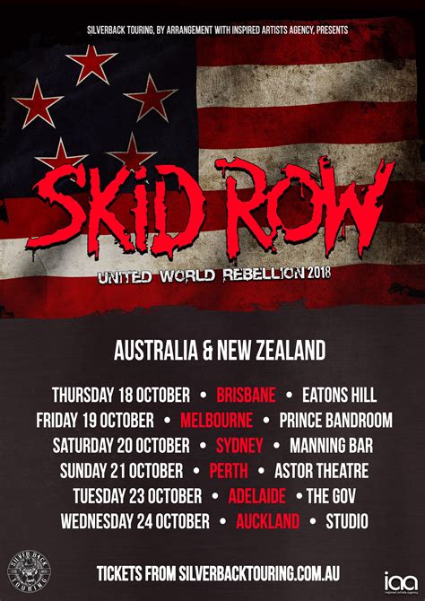 skid row band website official tour